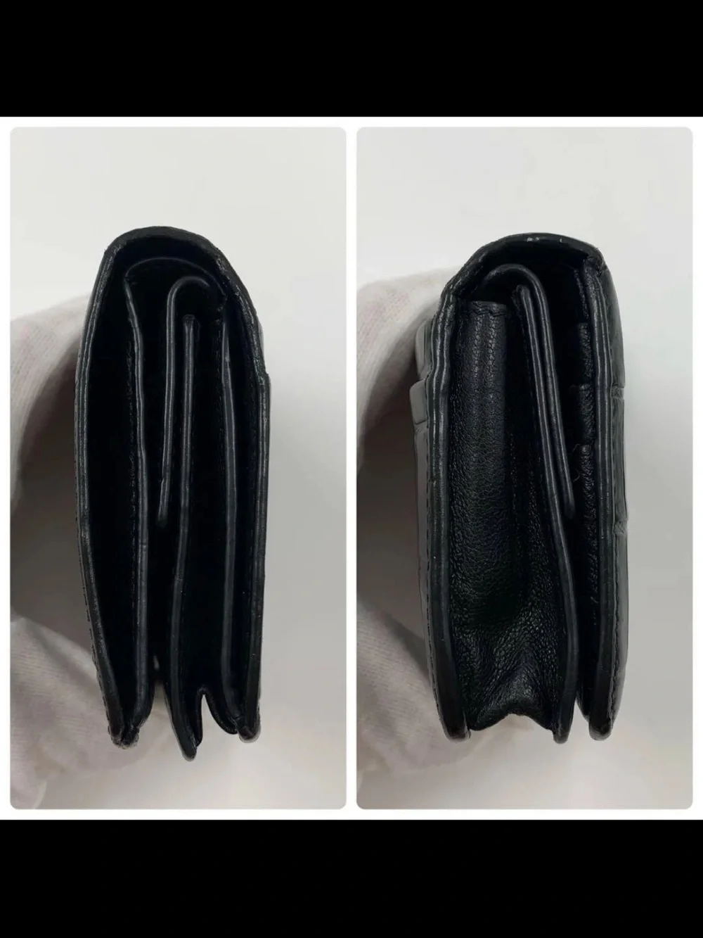 Balenciaga Black Croc-Embossed Compact Leather Wallet